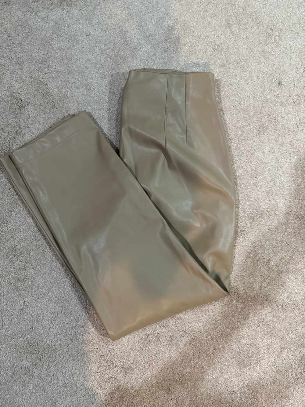 Laundry By Shelli Segal Tan Faux Leather Pants